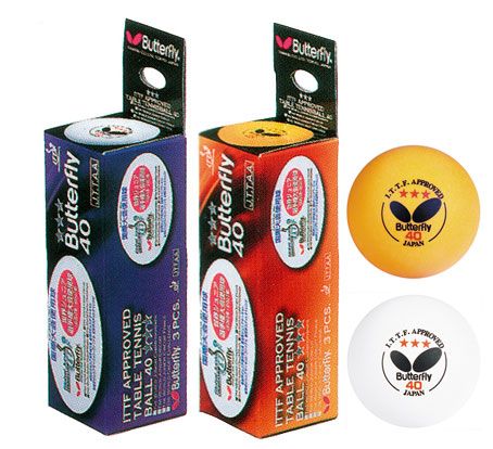 Butterfly 3-Star 40+mm Professional Table Tennis Balls - Tournament Quality Ping Pong Balls